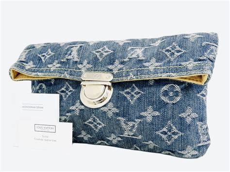 lv trunk clutch|louis vuitton denim clutch.